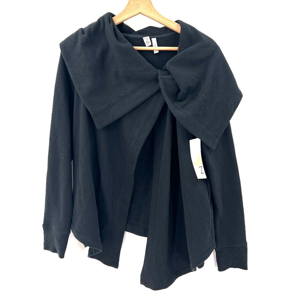 Z by Zella open front activewear lounge sweatshirt jacket cape shawl collar XS